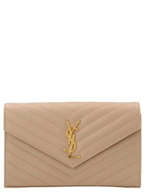 'Monogram’ crossbody bag SAINT LAURENT Beige