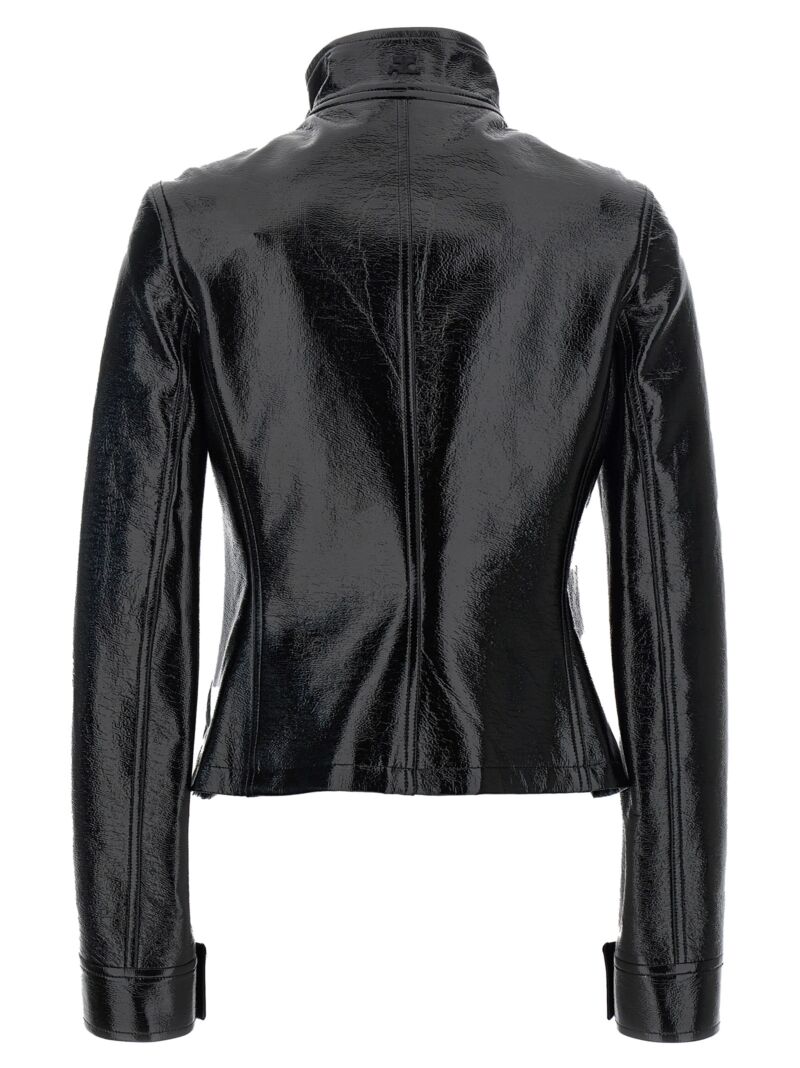 'Motorcycle Vinyl' jacket 424CBL212VY00149999 COURREGES Black