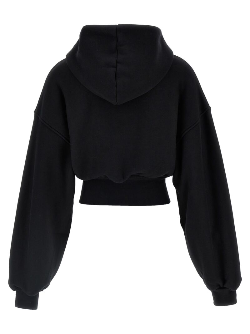 Cropped hoodie 4CC1242077020A T BY ALEXANDER WANG Black