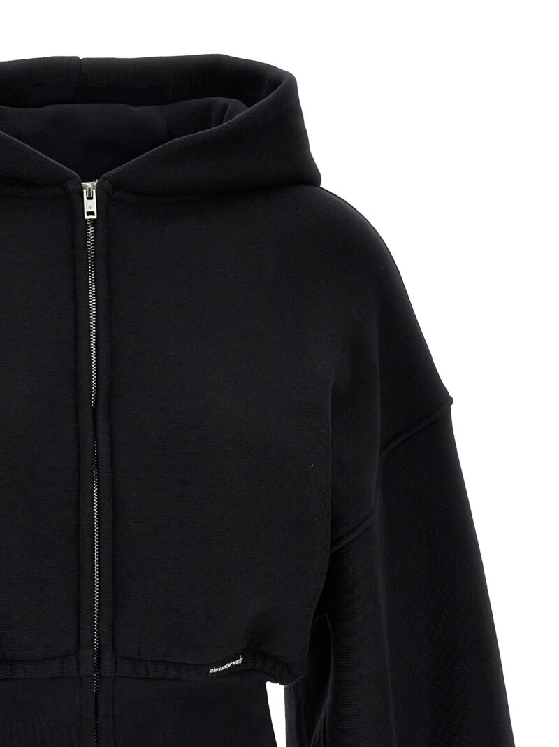 Cropped hoodie Woman T BY ALEXANDER WANG Black