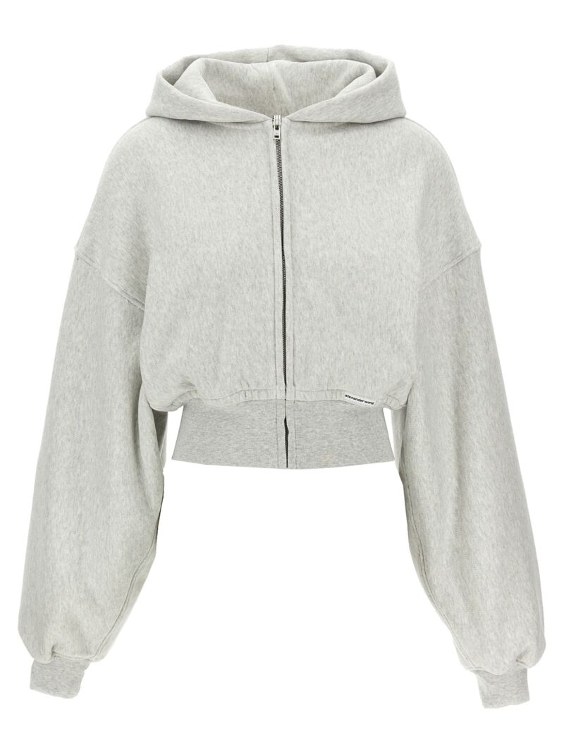 Cropped hoodie T BY ALEXANDER WANG Gray