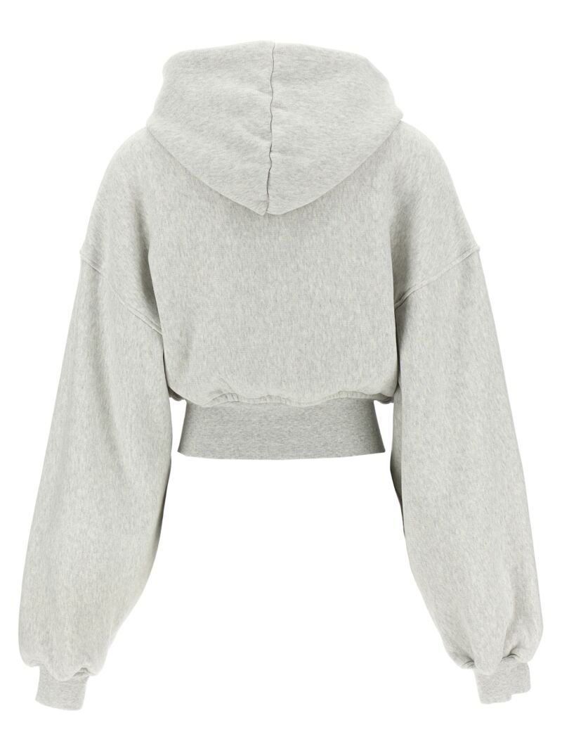 Cropped hoodie 4CC1242077050 T BY ALEXANDER WANG Gray