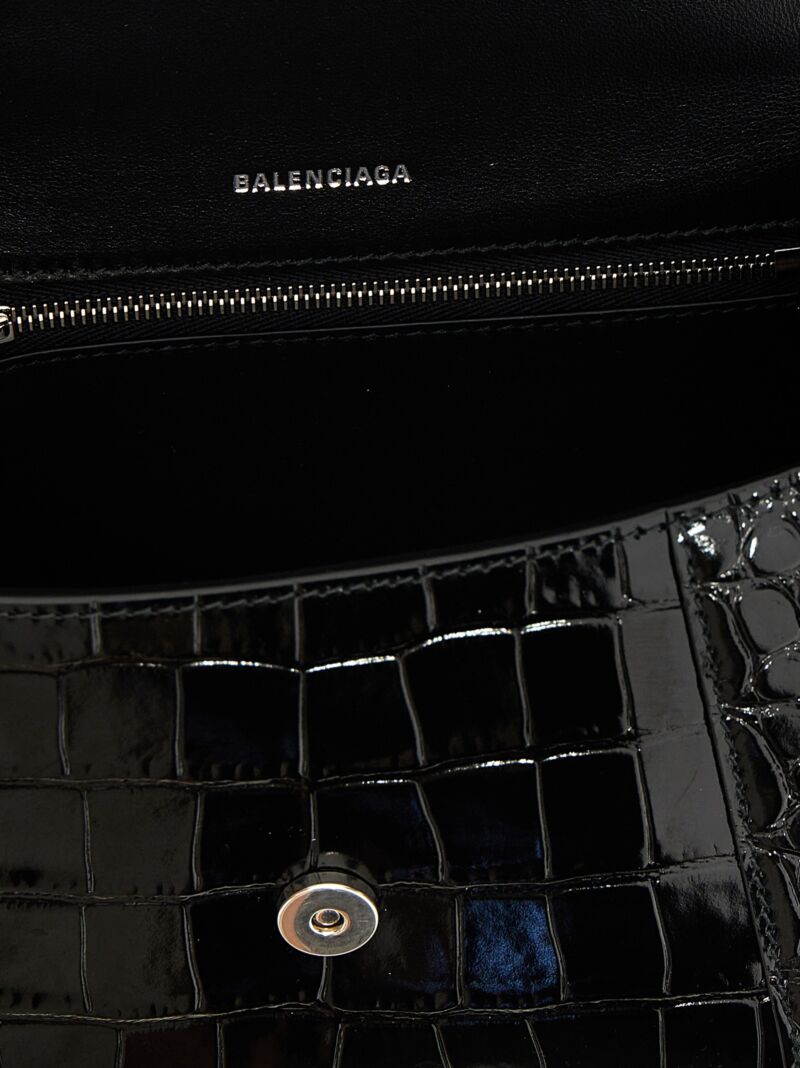 'Hourglass S' handbag 100% calfskin leather (Bos Taurus) BALENCIAGA Black