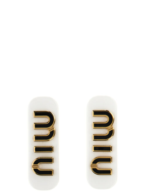 Logo hair clips MIU MIU White/Black