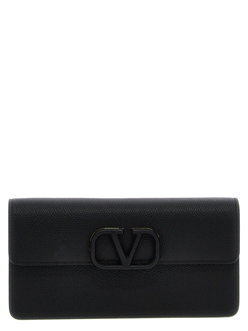 Valentino Garavani 'VLogo' wallet on chain VALENTINO GARAVANI Black