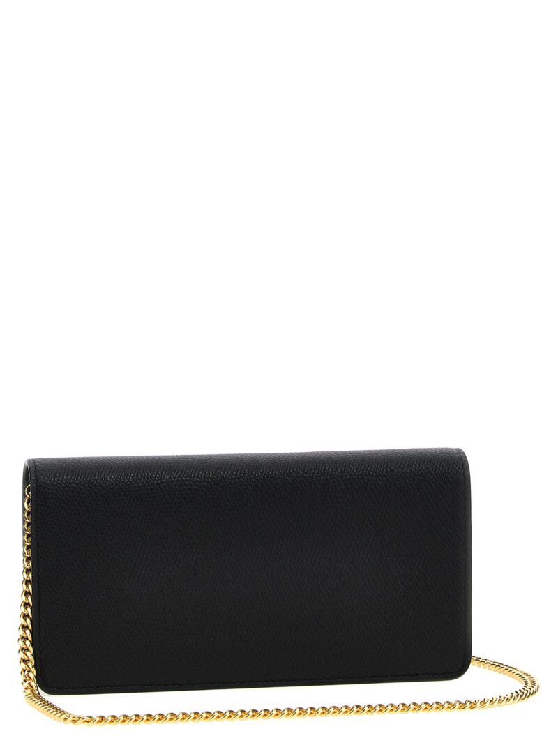 Valentino Garavani 'VLogo' wallet on chain 5W0P0S93RQR0NO VALENTINO GARAVANI Black