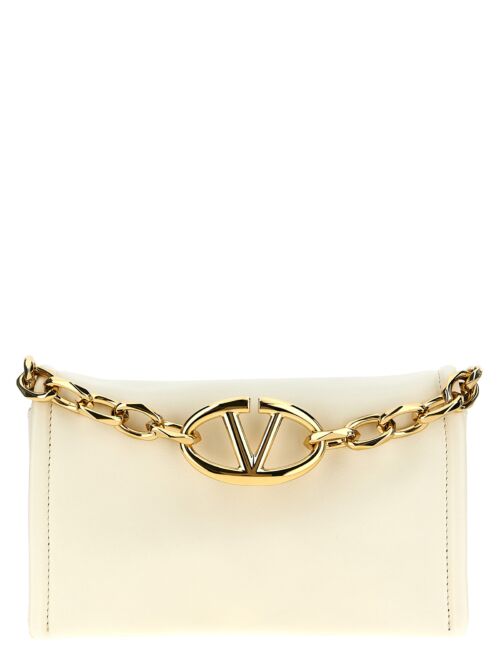 Valentino Garavani 'VLogo Chain' clutch bag VALENTINO GARAVANI White