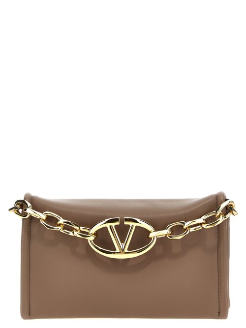 Valentino Garavani 'VLogo Chain' clutch bag VALENTINO GARAVANI Brown