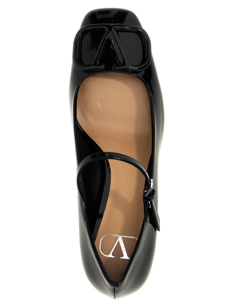 Mary Jane Valentino Garavani 'VLogo Signature' 100% calfskin leather (Bos Taurus) VALENTINO GARAVANI Black