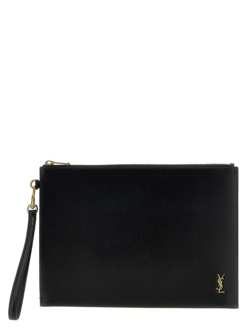 'Tiny Cassandre' tablet holder SAINT LAURENT Black