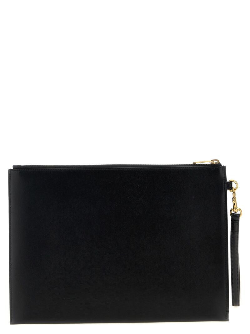 'Tiny Cassandre' tablet holder 68382702G0W1000 SAINT LAURENT Black