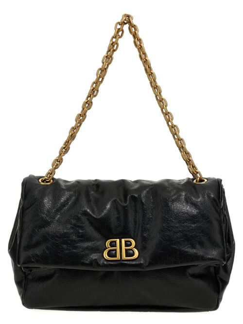 'Monaco Chain Bag' midi shoulder bag BALENCIAGA Black