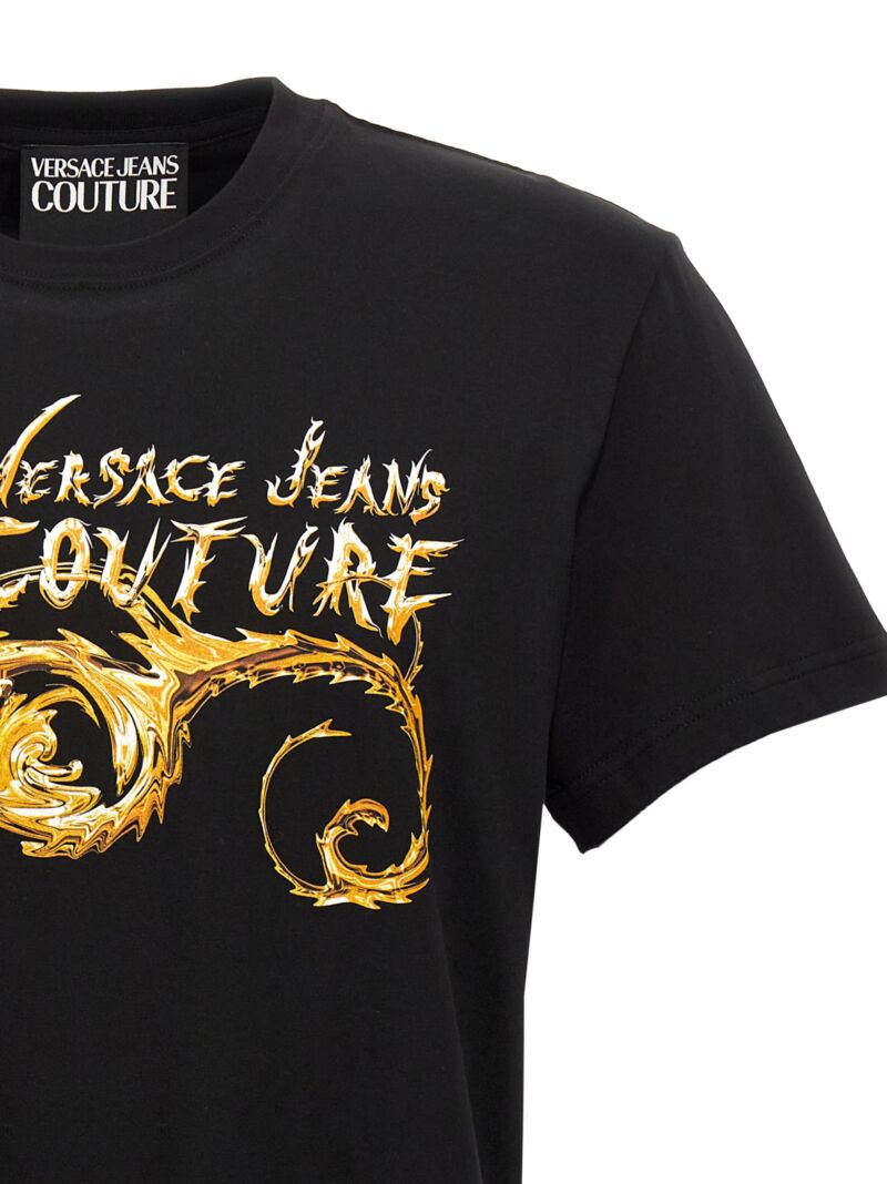 'Chromo Couture' T-shirt Man VERSACE JEANS COUTURE Black