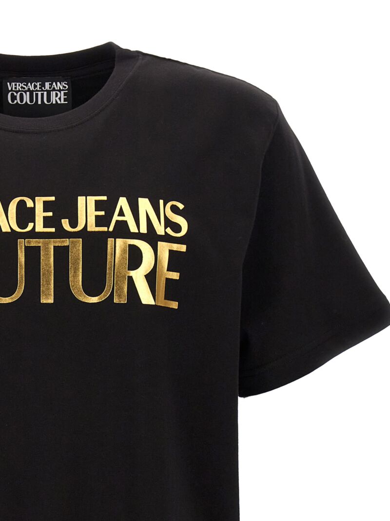 'Logo Lettering' T-shirt Man VERSACE JEANS COUTURE Black