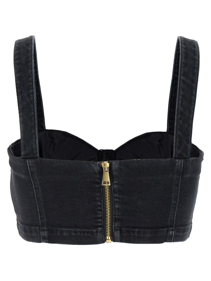 Denim strap top 77HAM25PDW060SW0909 VERSACE JEANS COUTURE Black