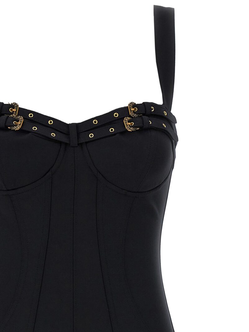 Buckle detail dress Woman VERSACE JEANS COUTURE Black