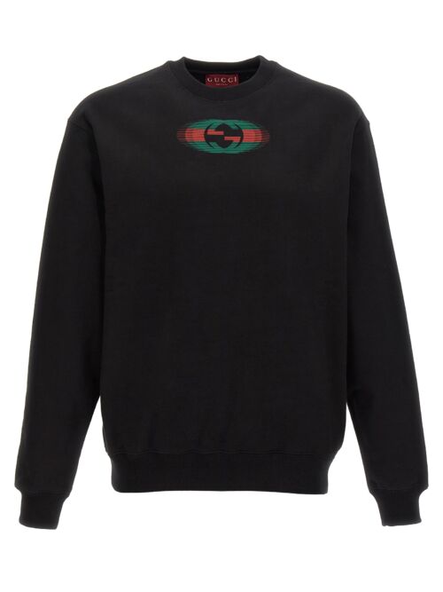 Logo print sweatshirt GUCCI Black