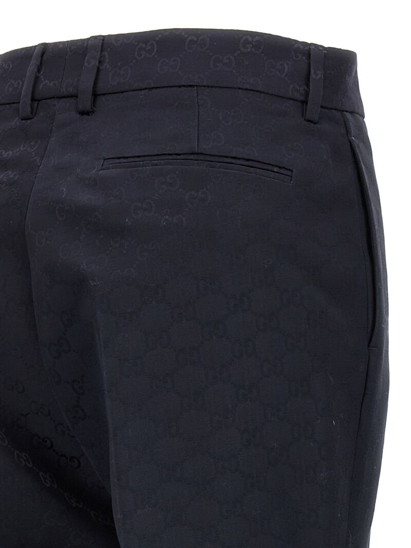 'GG' pants 100% cotton GUCCI Gray