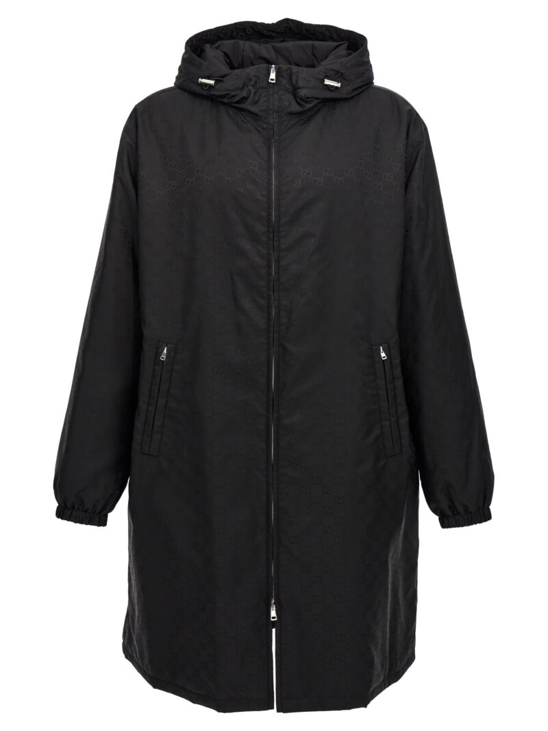 'GG' long down jacket GUCCI Black