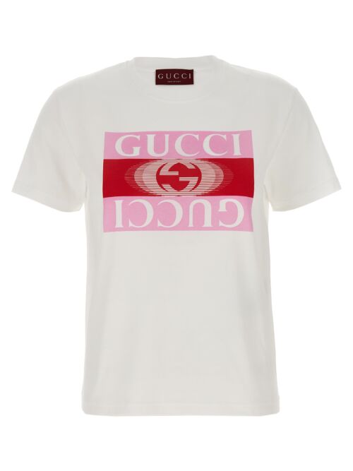 Logo print T-shirt GUCCI White