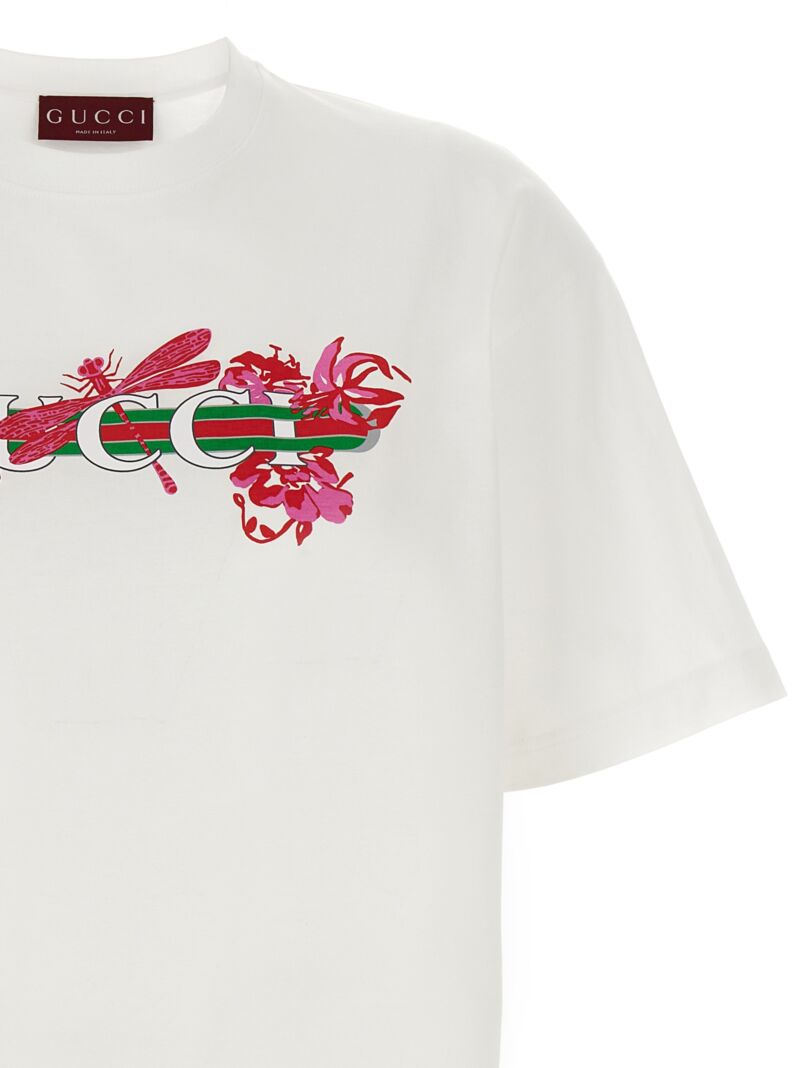 Logo print T-shirt Woman GUCCI White