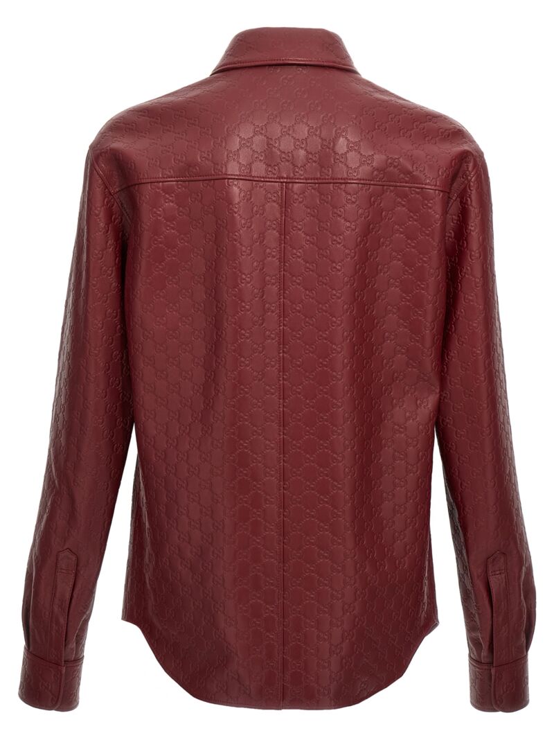 'GG' leather overshirt 793173XNA276207 GUCCI Bordeaux