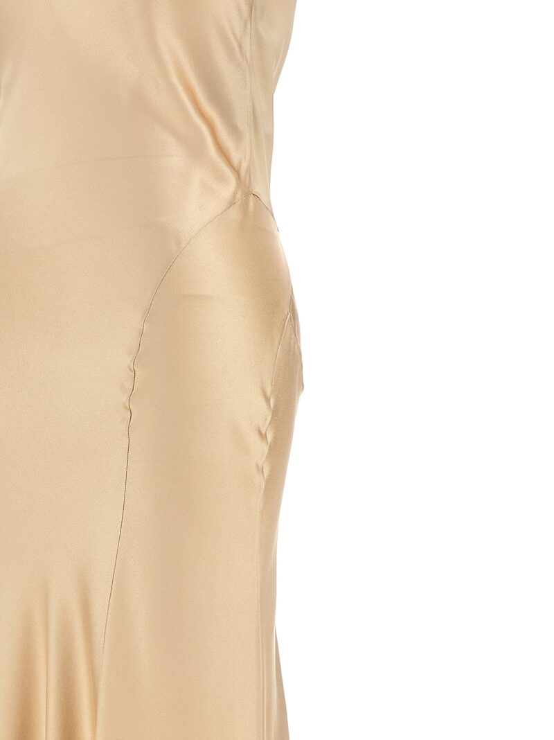 Satin silk dress 100% silk SAINT LAURENT Beige