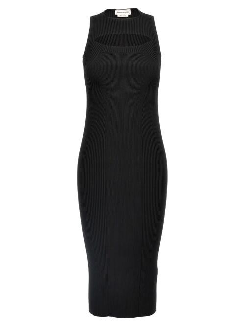 Ribbed knit dress ALEXANDER MCQUEEN Black