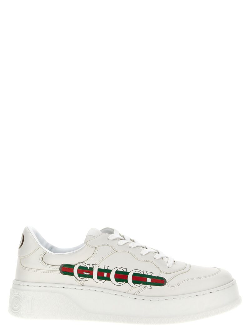 Logo print sneakers GUCCI White