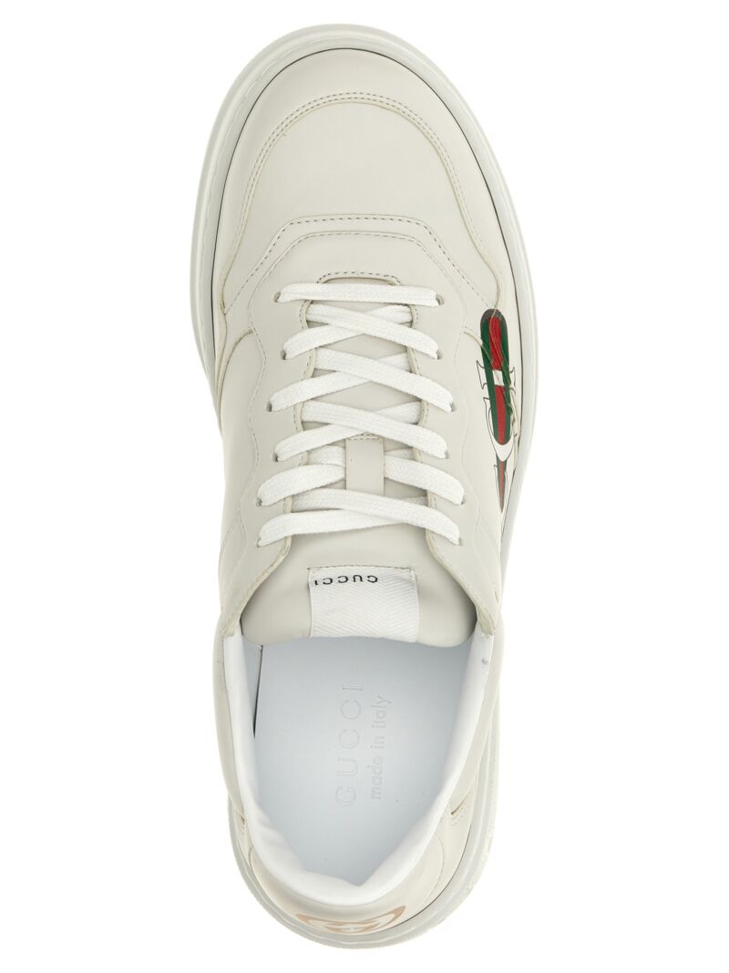 Logo print sneakers 70% polyurethane 30% viscose GUCCI White