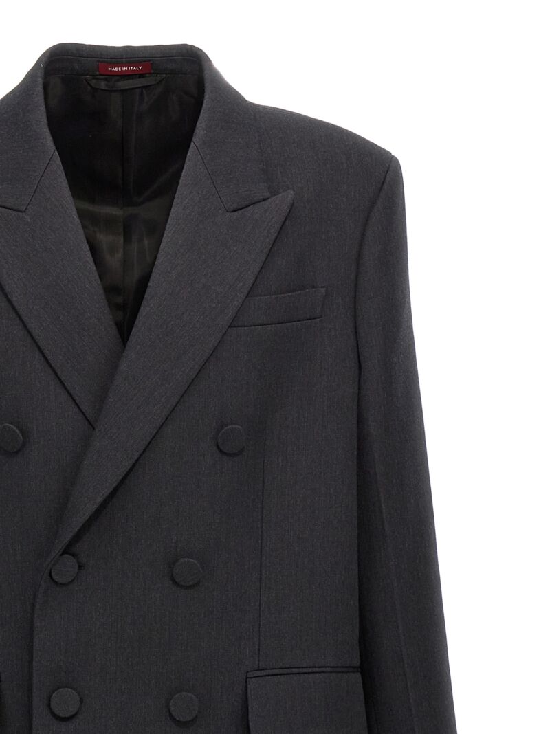 Double-breasted coat Man GUCCI Gray