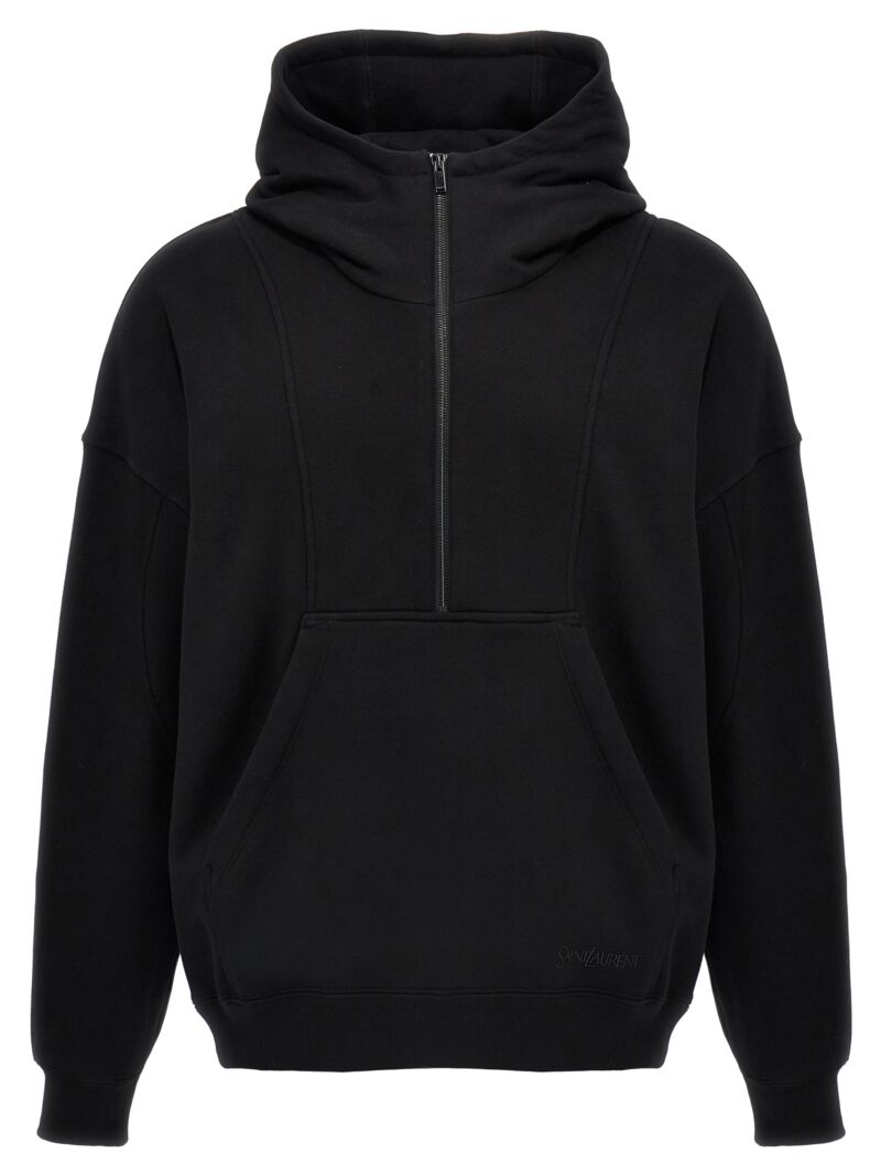 Half zip hoodie SAINT LAURENT Black