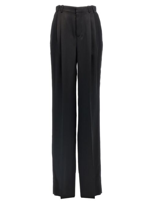 Satin pants SAINT LAURENT Black