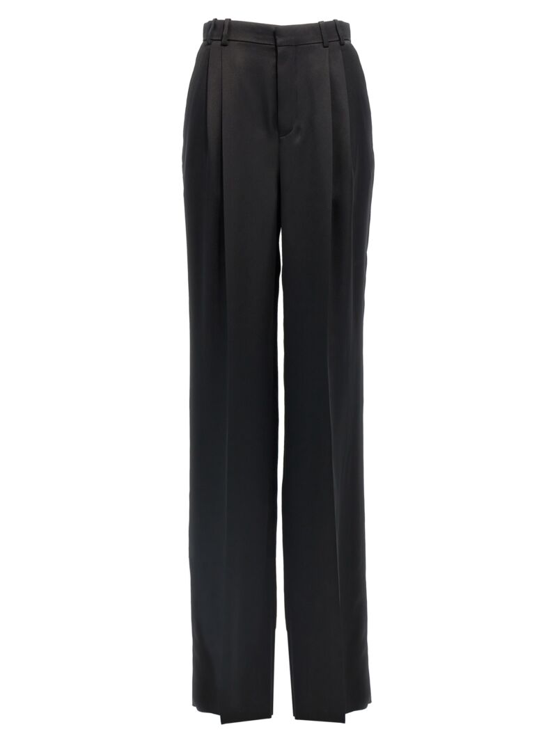 Satin pants SAINT LAURENT Black