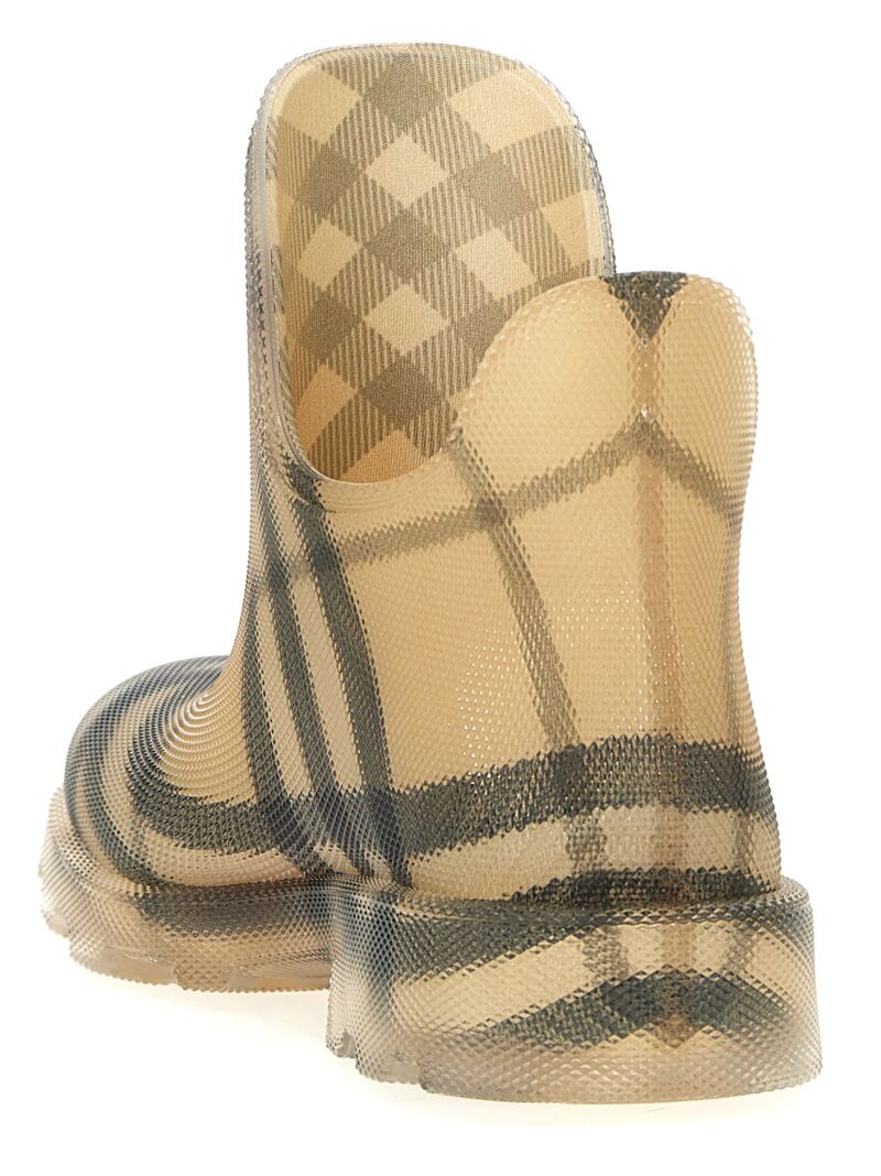 Check ankle boots Woman BURBERRY Beige