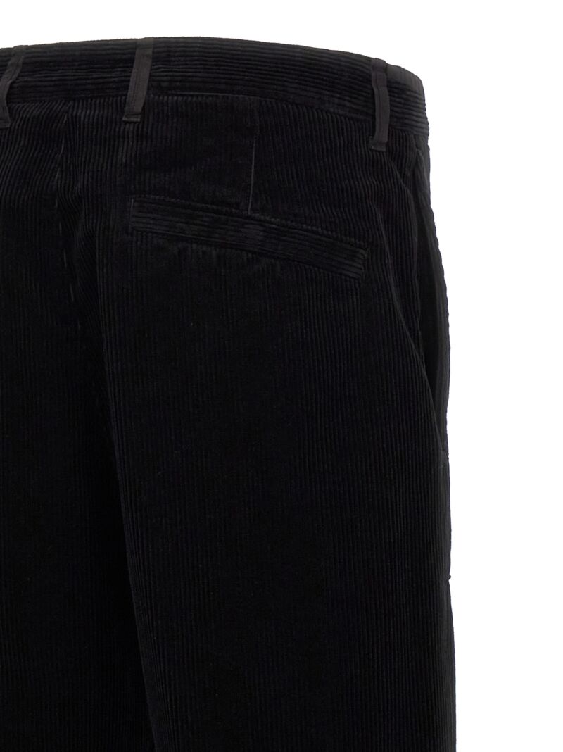 Velvet cargo pants 100% cotton STONE ISLAND Black