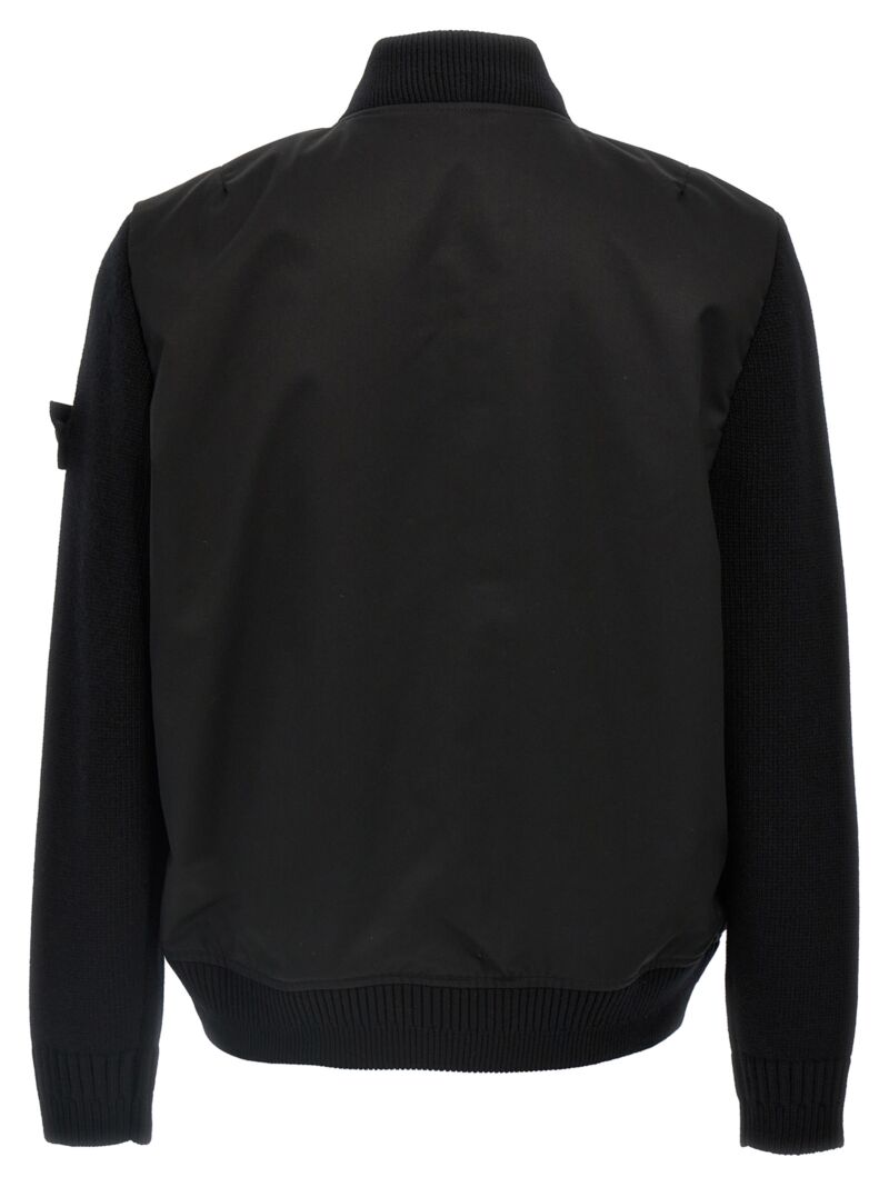 'Performance Twill Wool' bomber jacket 8115450F2V0029 STONE ISLAND Black