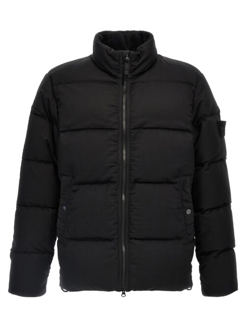 'Twill Wool Down-TC Ghost Piece' down jacket STONE ISLAND Black