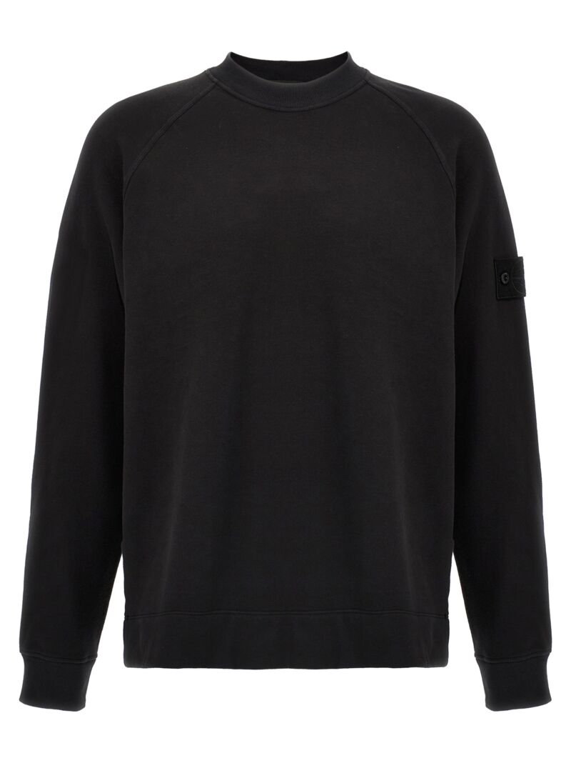 Logo badge sweatshirt STONE ISLAND Black