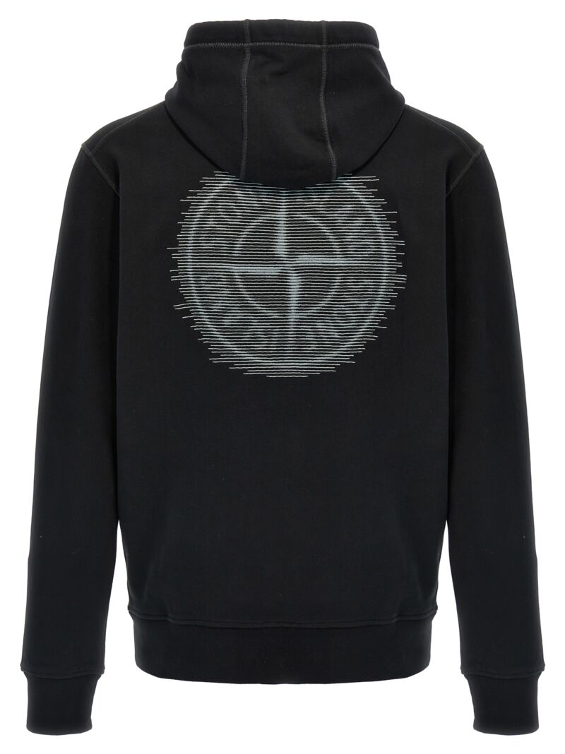 Logo embroidery hoodie 811566488V0029 STONE ISLAND Black