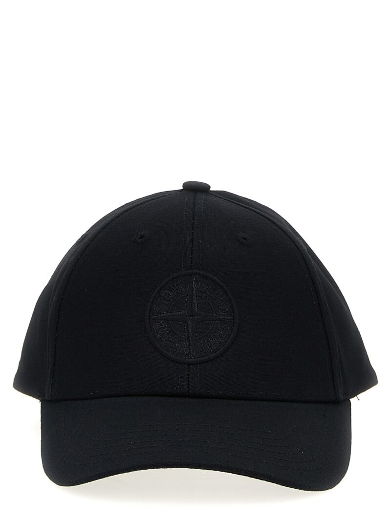 Logo embroidery cap STONE ISLAND Black