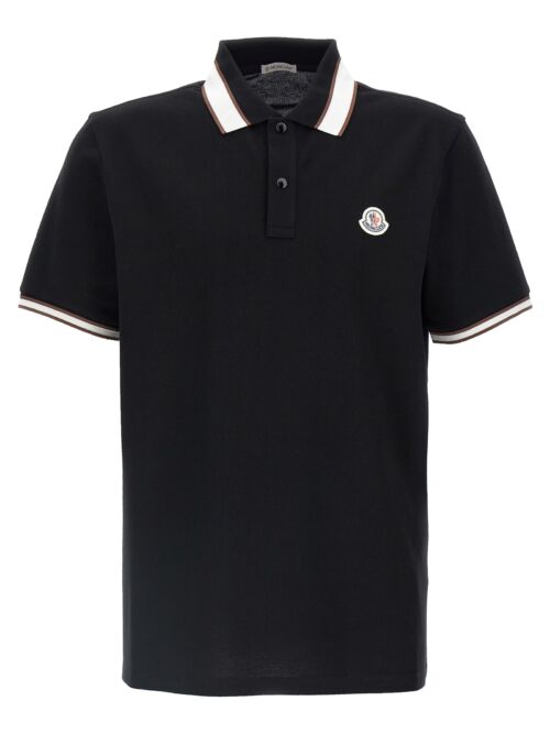 Logo patch polo shirt MONCLER Black