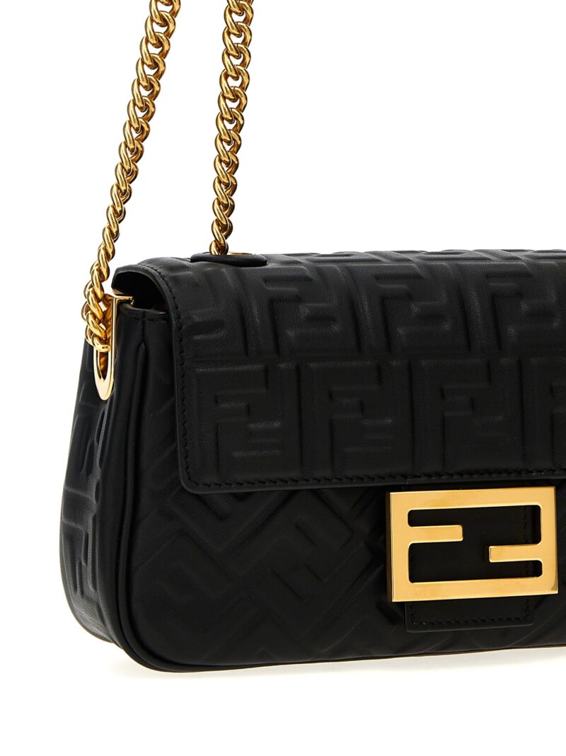 'Baguette chain midi' shoulder bag Woman FENDI Black