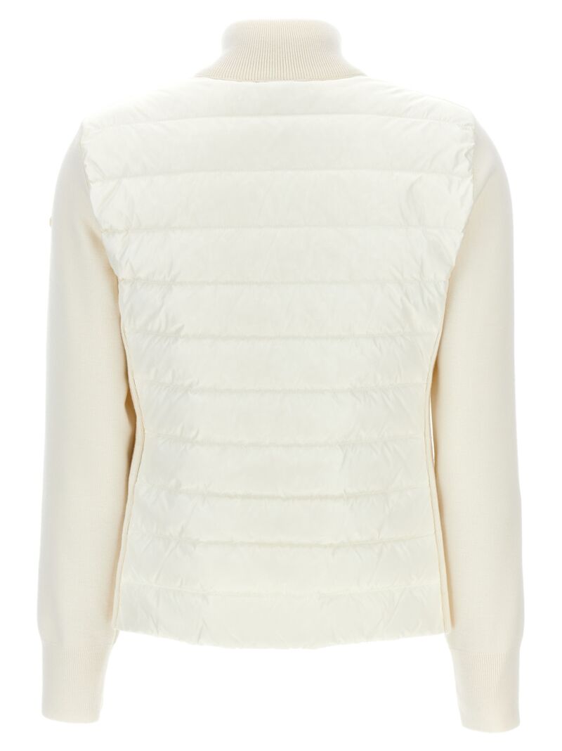 Two-material cardigan 9B00014M1131030 MONCLER White