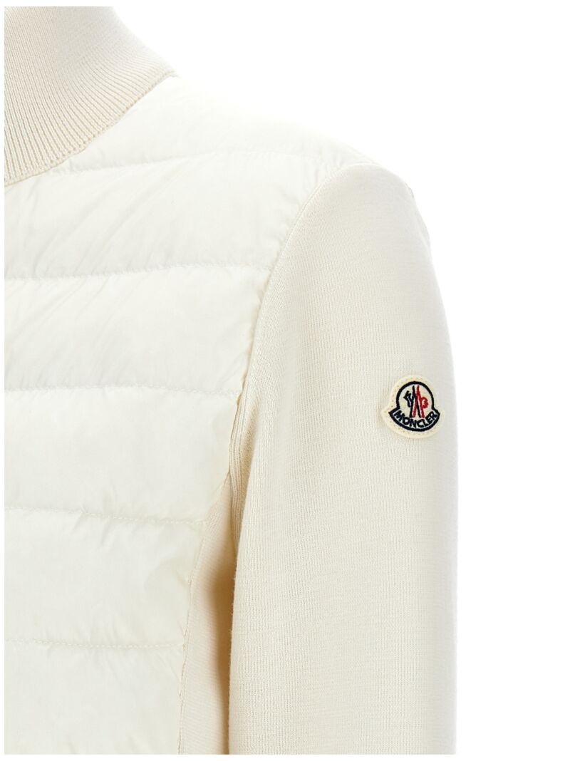 Two-material cardigan 100% polyamide MONCLER White