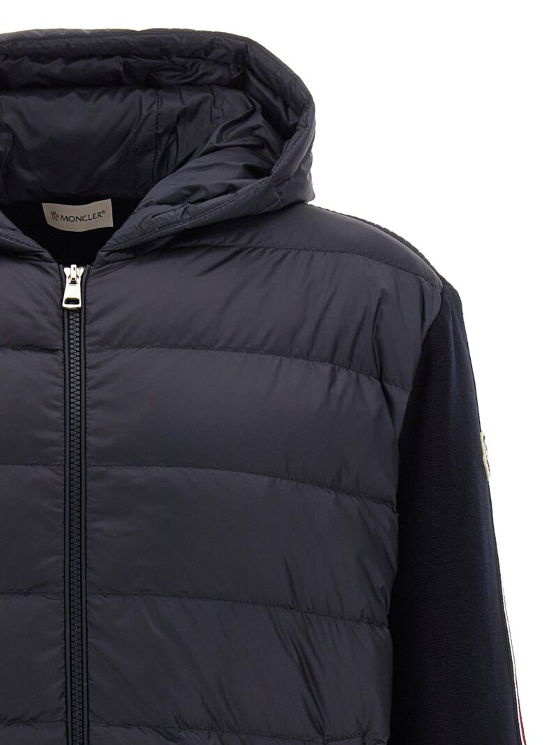 Padded cardigan 100% polyamide MONCLER Blue