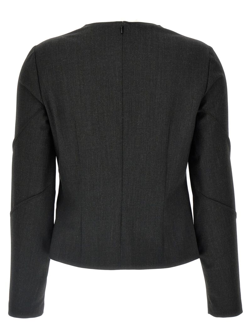 Pleated blouse A020651230516 ALBERTA FERRETTI Gray