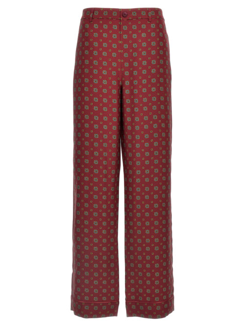 Patterned pants MOSCHINO Bordeaux