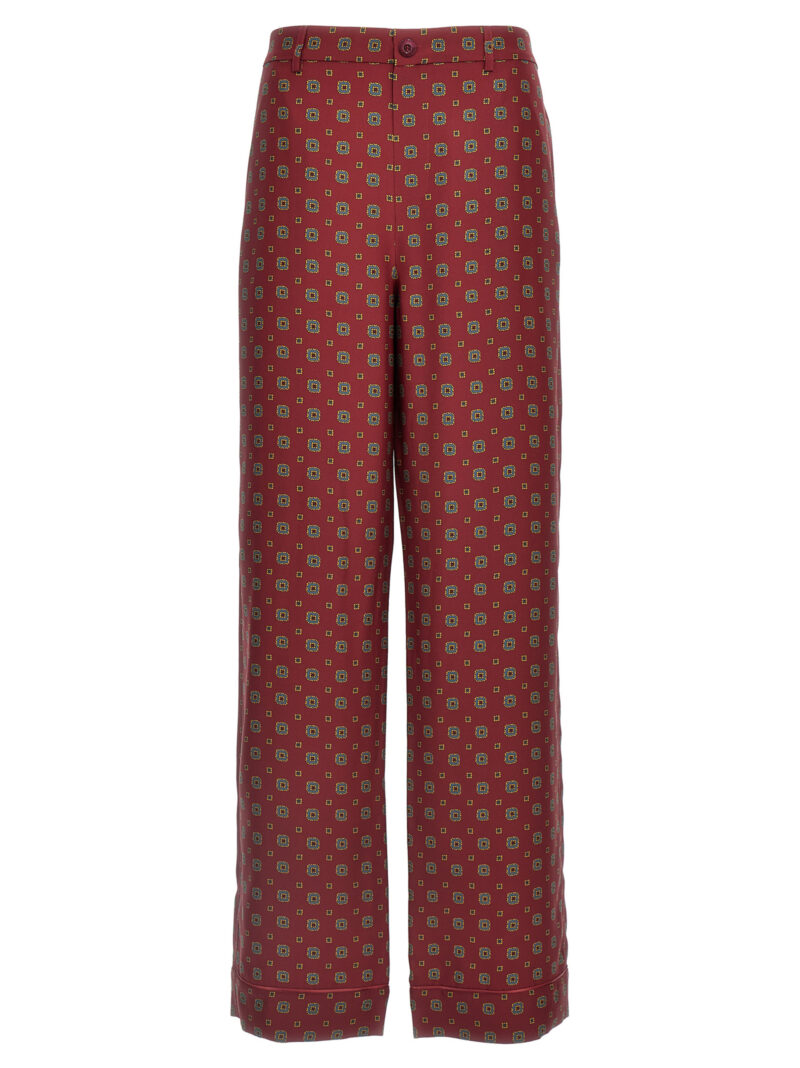 Patterned pants MOSCHINO Bordeaux