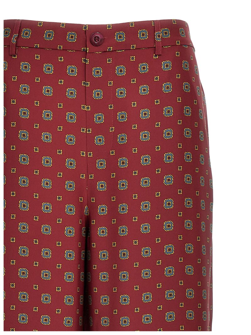 Patterned pants Woman MOSCHINO Bordeaux